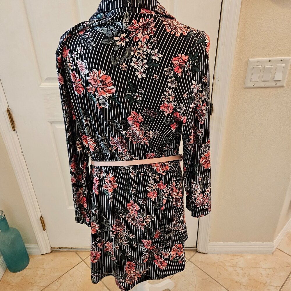 Floral knee length dress.  Work, play, or evening out.